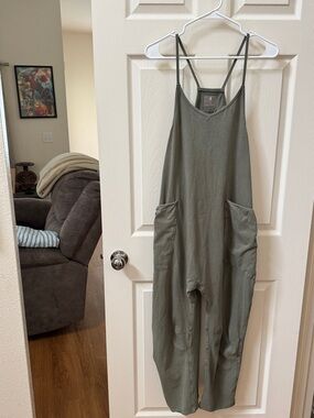 Free People Olive Green Jumpsuit Onesie